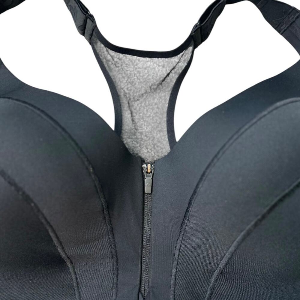 NWOT Adidas x Ivy Park Support Zip Bra GS0350 Black Size 2X